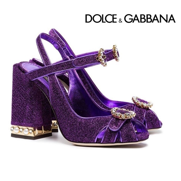 Dolce & Gabbana Shoes - DOLCE & GABBANA Bette 105 Lurex Pearl Sandals